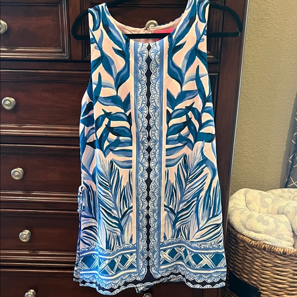 Lilly Pulitzer pink & blue romper - Picture 1 of 4